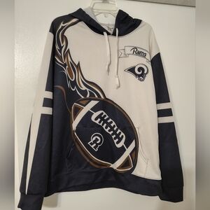 Los Angeles Rams Men's XXL Football Graphic Hoodie - Navy and White